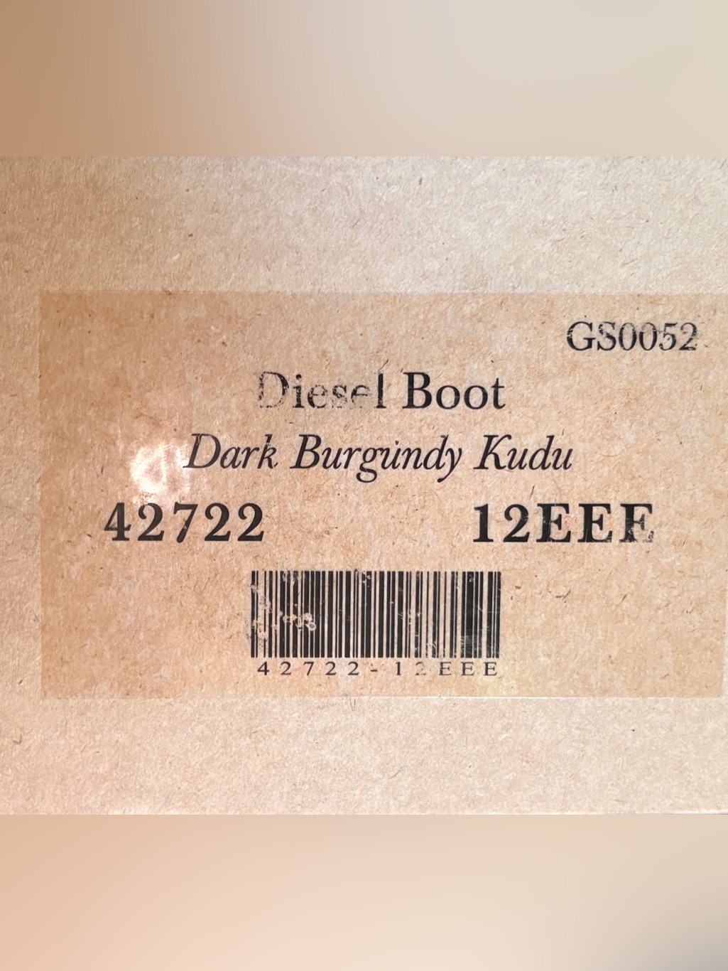 Grant Stone Diesel Boot Dark Burgundy Kudu 12 Ezz Wide New In Box — image 3 of 8